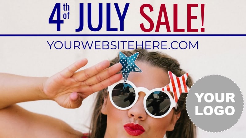 4TH OF JULY SALE at 10 seconds