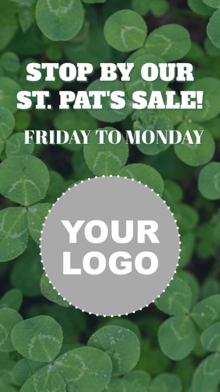 ST. PAT'S SALE! at 11 seconds