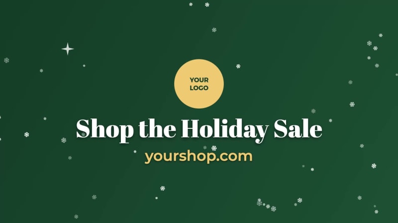 SNOWFALL HOLIDAY SALE at 18 seconds