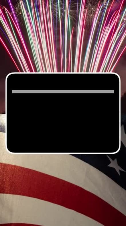 FLAGS AND FIREWORKS at 2 seconds