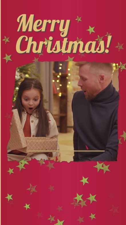 MERRY CHRISTMAS CARD at 2 seconds