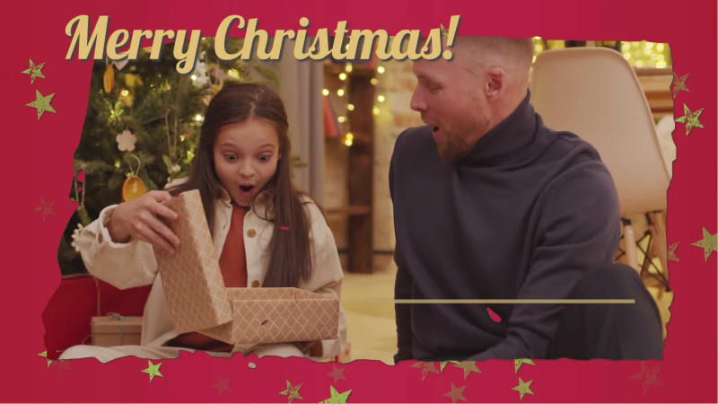 MERRY CHRISTMAS CARD at 2 seconds