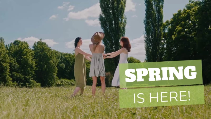 SPRING IS HERE at 2 seconds