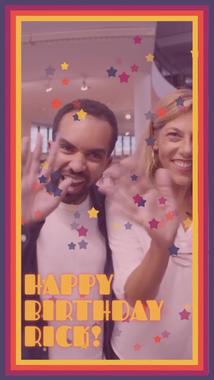 BIRTHDAY STARS at 3 seconds
