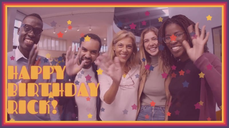 BIRTHDAY STARS at 3 seconds