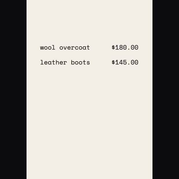 THE RECEIPT at 3 seconds