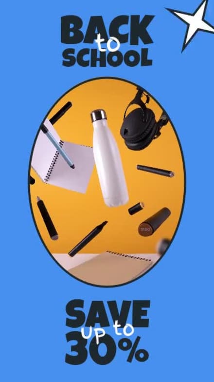 BACK TO SCHOOL at 3 seconds