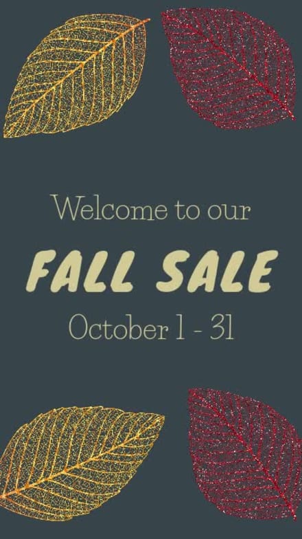OUR FALL SALE at 3 seconds