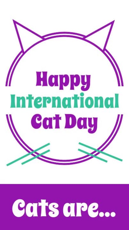 INTERNATIONAL CAT DAY at 3 seconds