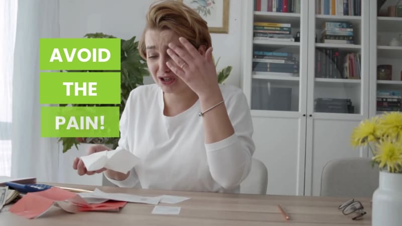 AVOID THE PAIN at 3 seconds