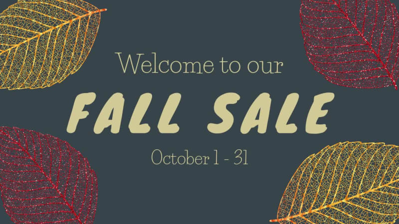 OUR FALL SALE at 3 seconds