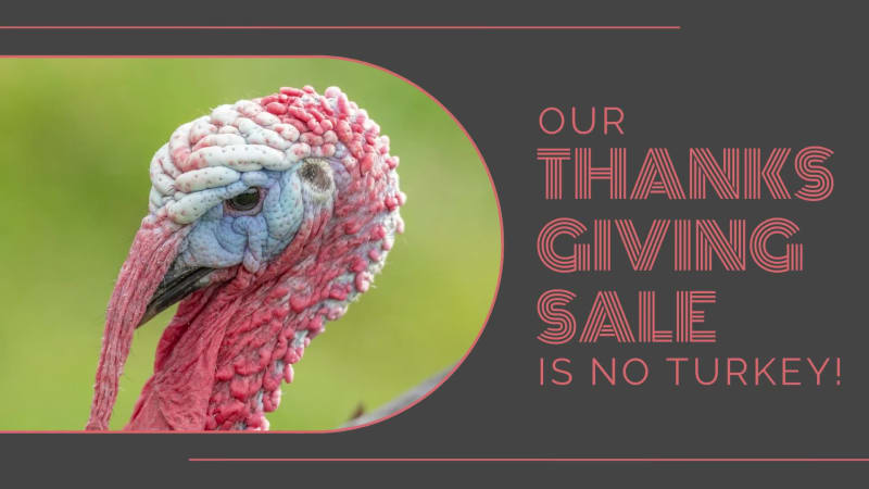 NO TURKEY SALE at 3 seconds