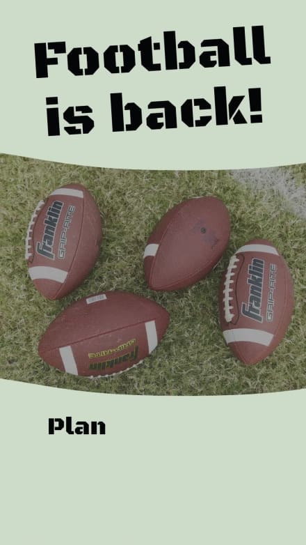 FOOTBALL IS BACK at 4 seconds