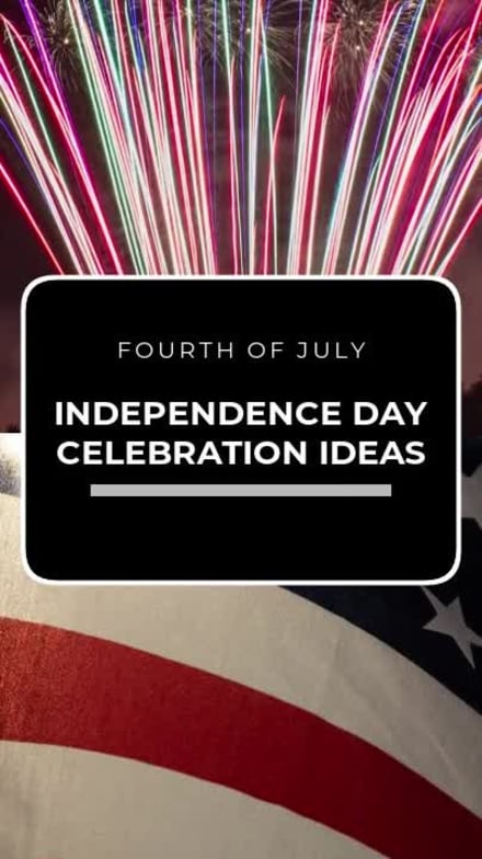 FLAGS AND FIREWORKS at 4 seconds
