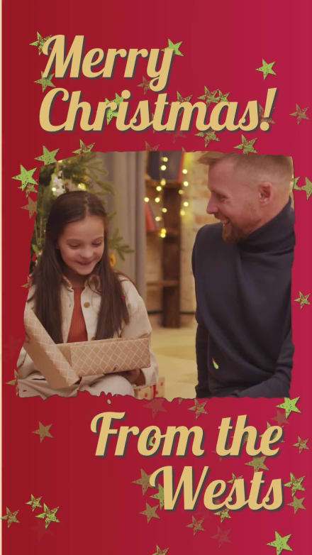 MERRY CHRISTMAS CARD at 4 seconds