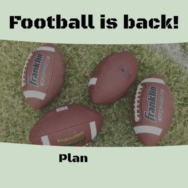 FOOTBALL IS BACK at 4 seconds