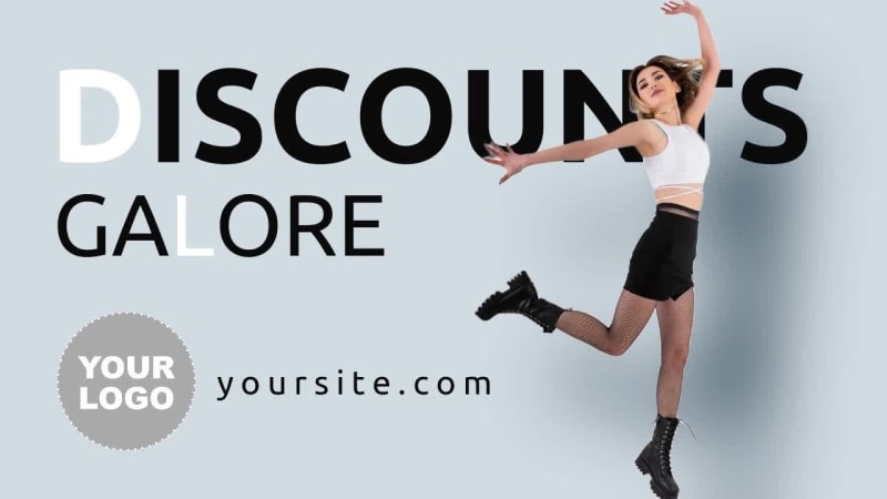 DISCOUNTS GALORE at 4 seconds