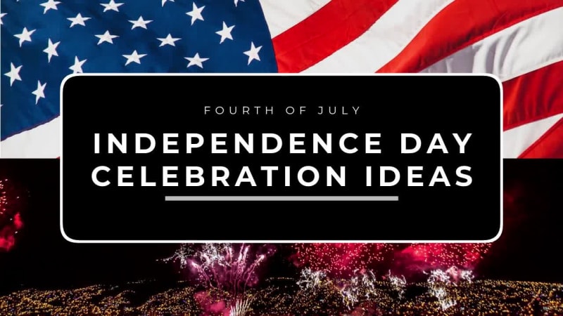FLAGS AND FIREWORKS at 4 seconds