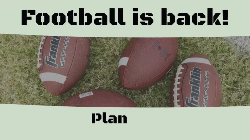 FOOTBALL IS BACK at 4 seconds