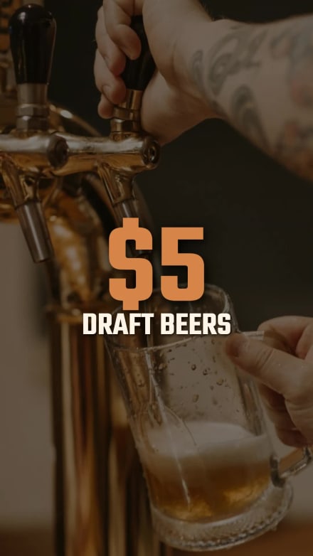 HAPPY HOUR SPECIALS at 4 seconds