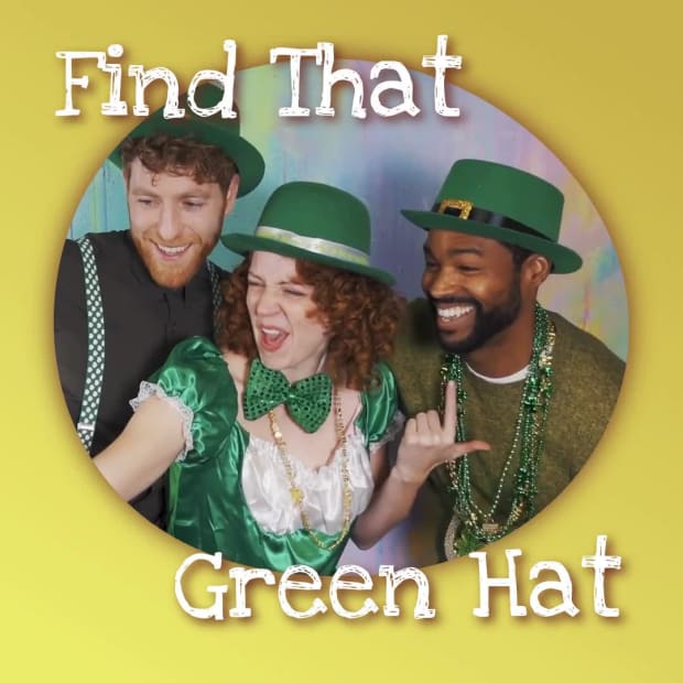 FIND THAT GREEN HAT at 4 seconds