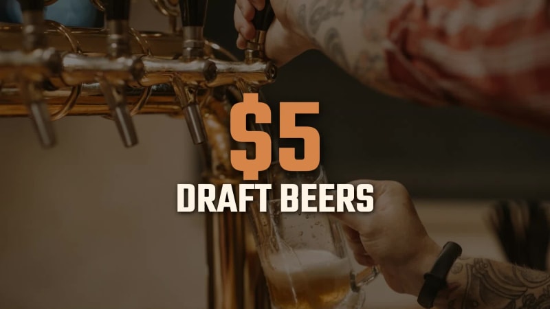 HAPPY HOUR SPECIALS at 4 seconds
