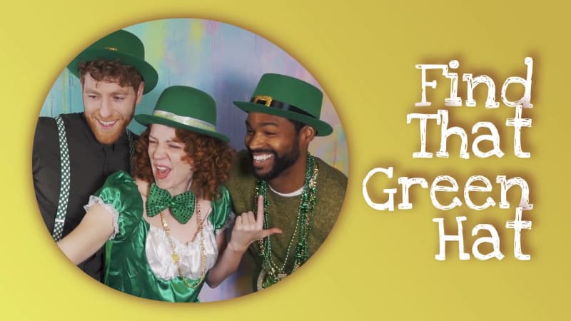 FIND THAT GREEN HAT at 4 seconds