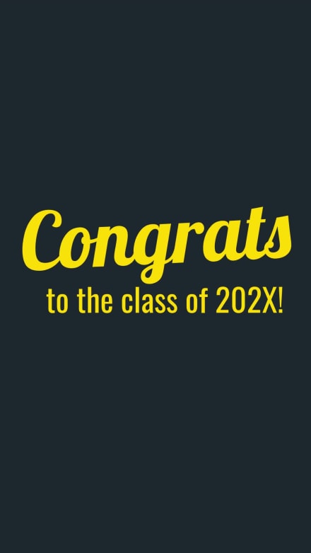 CONGRATS GRADS at 5 seconds