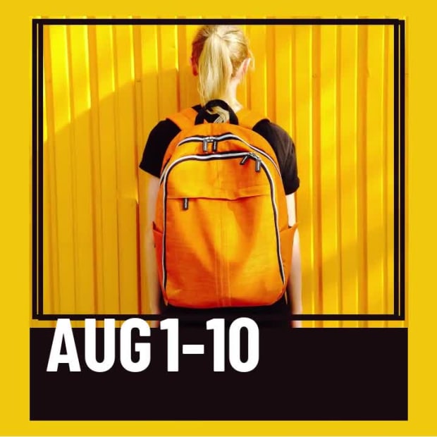ORANGE BACKPACK at 5 seconds