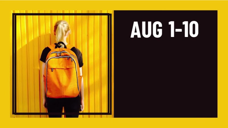 ORANGE BACKPACK at 5 seconds