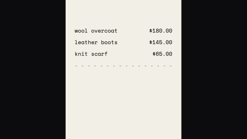 THE RECEIPT at 6 seconds