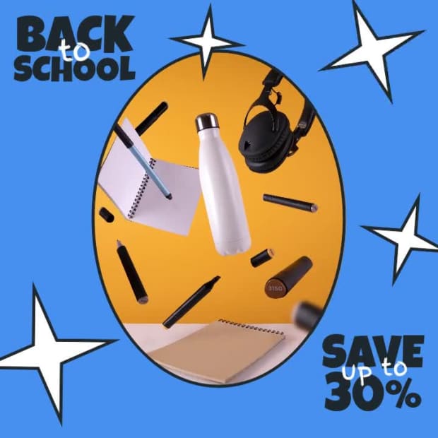 BACK TO SCHOOL at 6 seconds