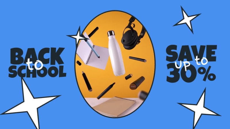 BACK TO SCHOOL at 6 seconds