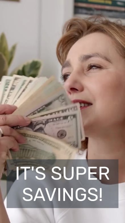 SUPER SAVINGS at 6 seconds