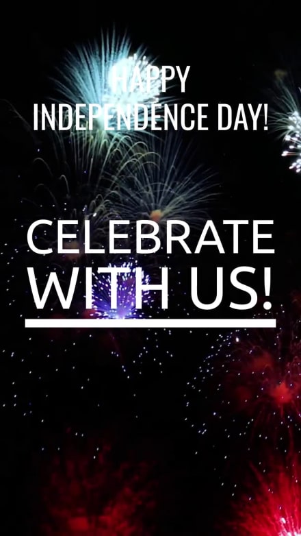 HAPPY 4TH at 6 seconds