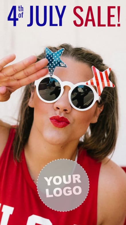 4TH OF JULY SALE at 6 seconds