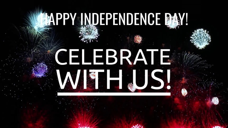 HAPPY 4TH at 6 seconds