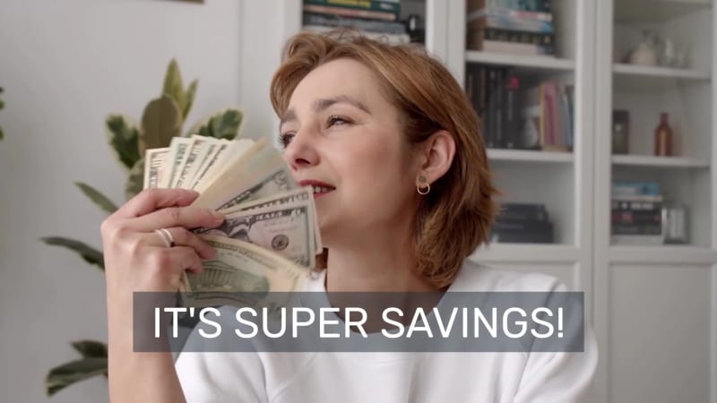 SUPER SAVINGS at 6 seconds