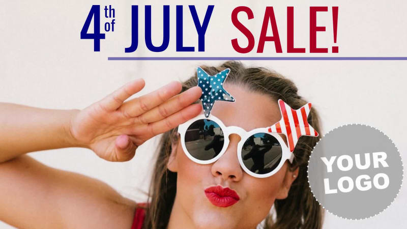 4TH OF JULY SALE at 6 seconds