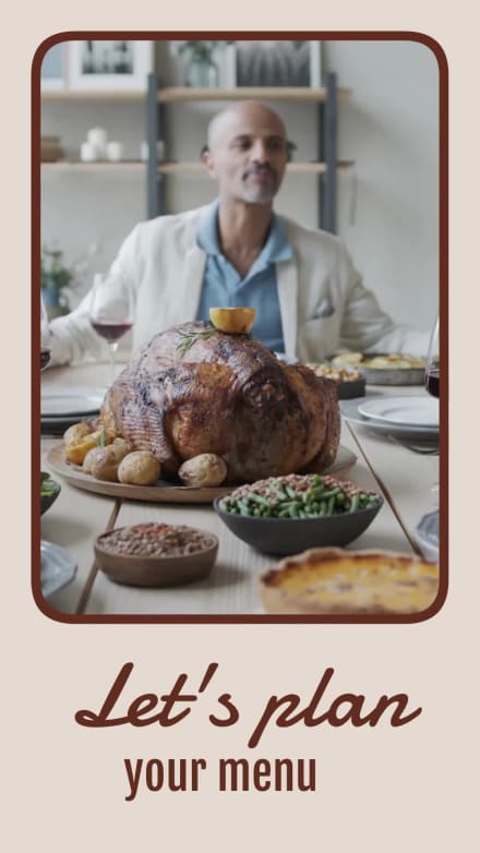 TURKEY DAY MENU at 7 seconds