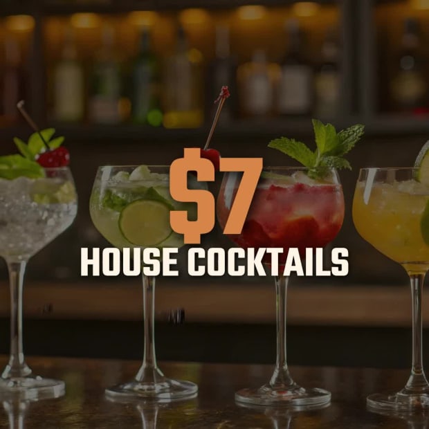 HAPPY HOUR SPECIALS at 7 seconds