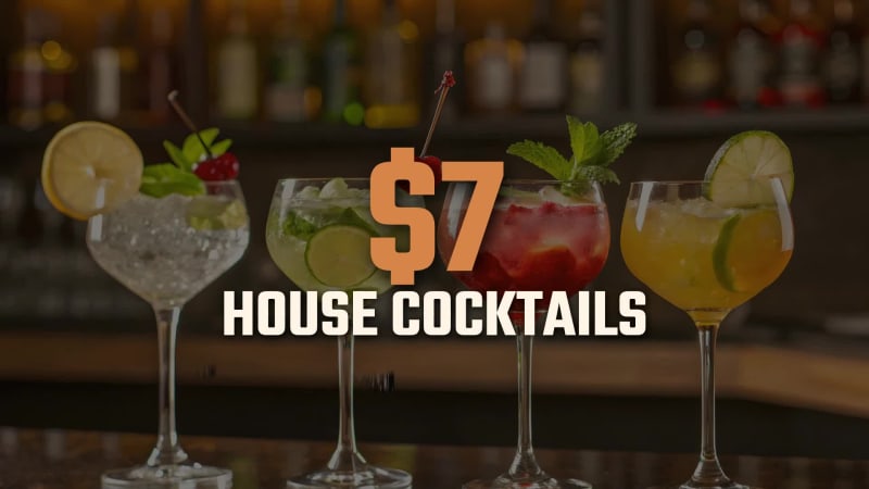 HAPPY HOUR SPECIALS at 7 seconds
