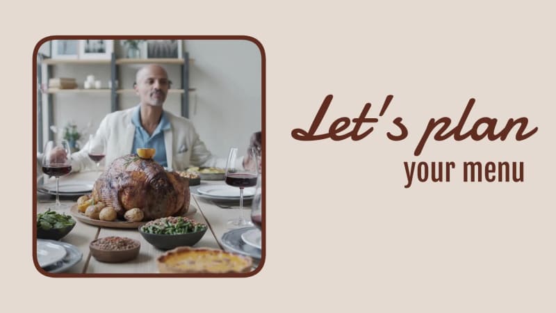 TURKEY DAY MENU at 7 seconds