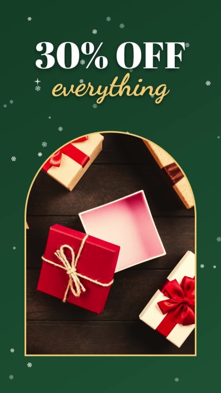 SNOWFALL HOLIDAY SALE at 8 seconds