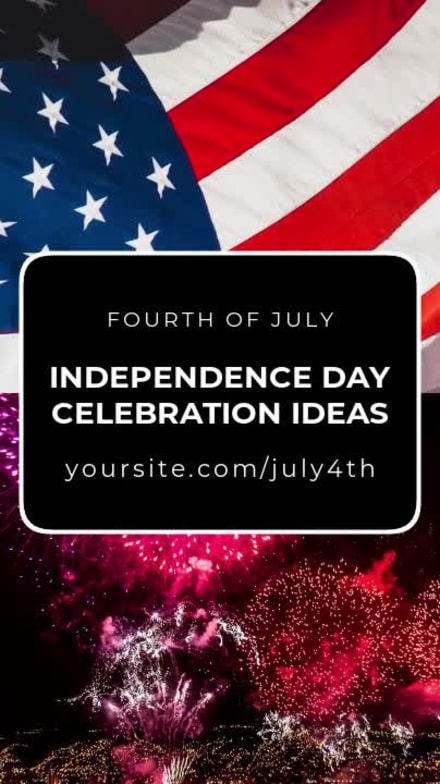 FLAGS AND FIREWORKS at 8 seconds