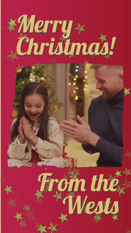 MERRY CHRISTMAS CARD at 8 seconds