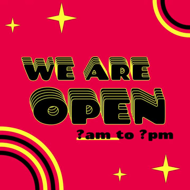 WE ARE OPEN at 8 seconds
