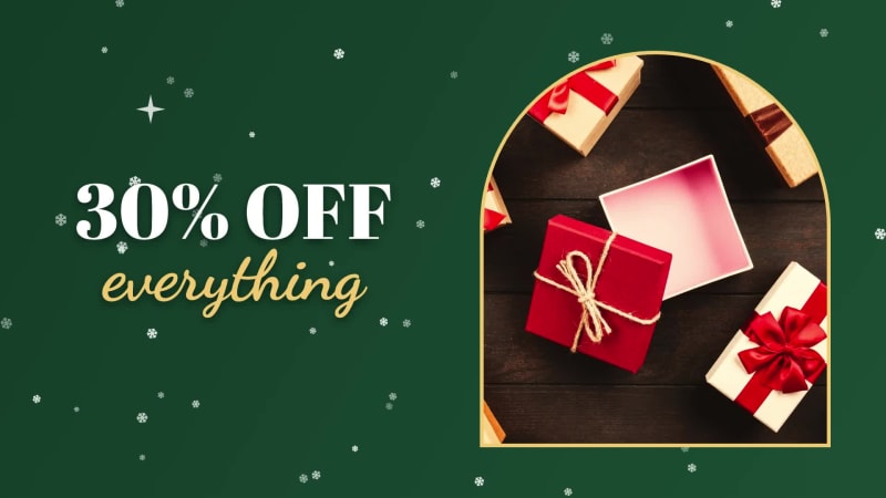 SNOWFALL HOLIDAY SALE at 8 seconds
