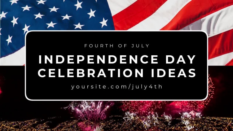 FLAGS AND FIREWORKS at 8 seconds