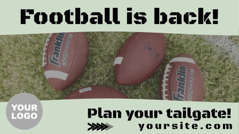 FOOTBALL IS BACK at 8 seconds